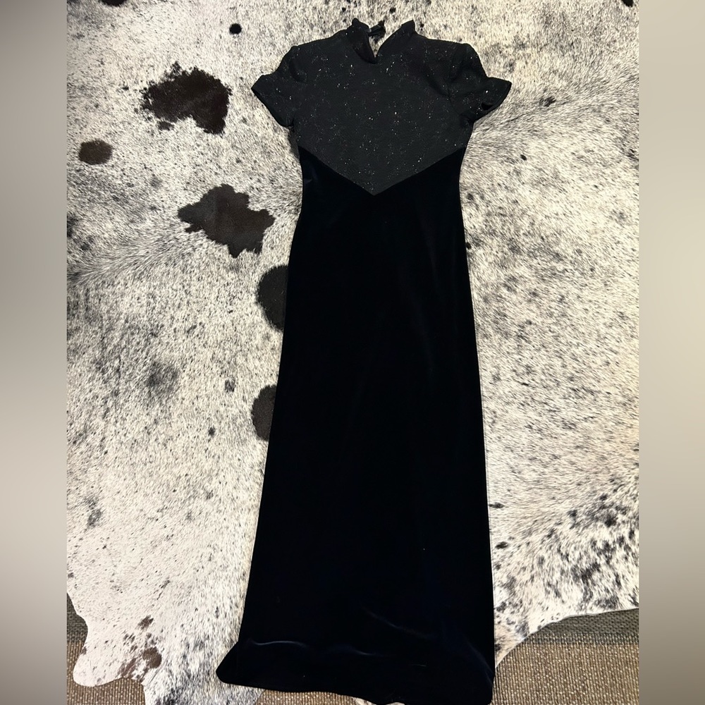 Velvet Maxi Formal Dress with Sequins
